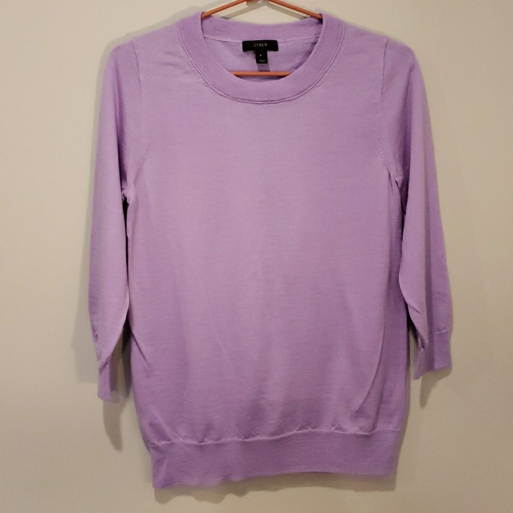 J. Crew Lavender Wool Pullover Sweater